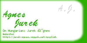 agnes jurek business card